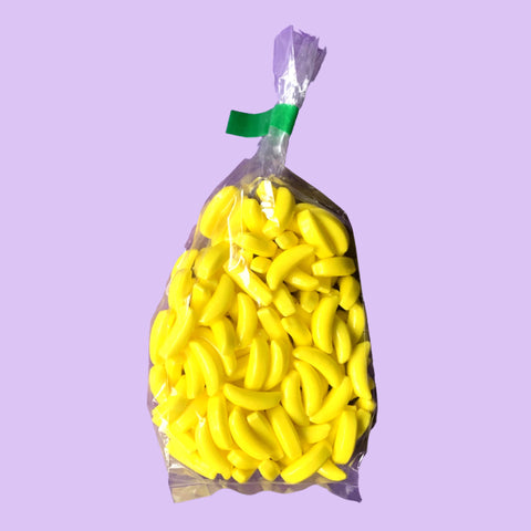Bonbons bananes jaunes en sachet