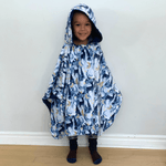 Poncho enfant minky avec cerf et lune de crée petite mère