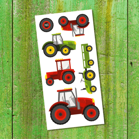 Tatouages tracteurs rouges et verts de Pico Tatoo