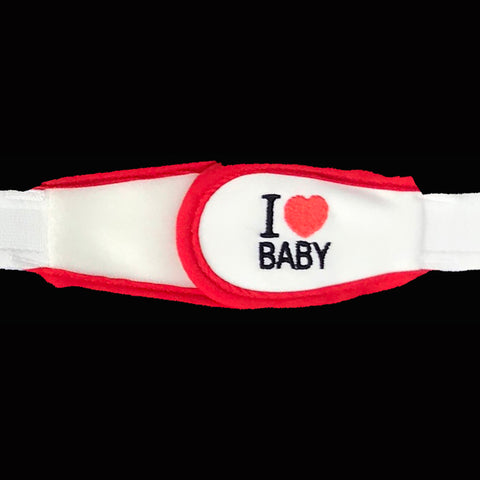 Bandie Band Red 'I Love Baby' - One Size