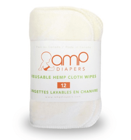 Hemp and Cotton Wipe Natural - Pack of 12